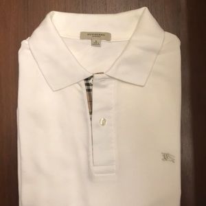 Men’s L Burberry Polo Shirt - White